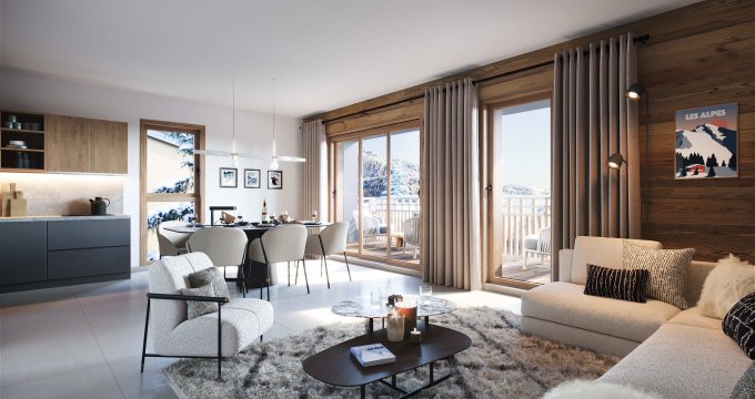 Achat / Vente appartement neuf Houches à quelques minutes du téléphérique de Bellevue (74310) - Réf. 10996